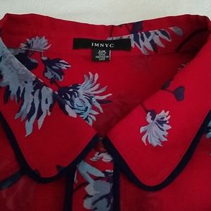 Isaac Mizrahi Tops - IMNYC Isaac Mizrahi Red Blue Flower Shirt Large Isaac Mizrahi Tops - IMNYC Isaac Mizrahi Red Blue Flower Shirt Large